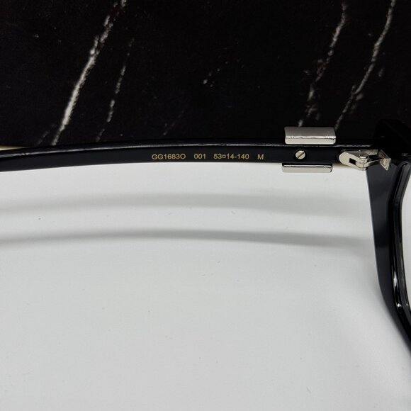NEW GUCCI  EYEGLASSES GG1683O 001 WOMEN BLACK EYEWEAR GUCCI - Picture 8 of 10
